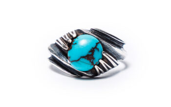 Blue Afghani turquoise Men’s Ring