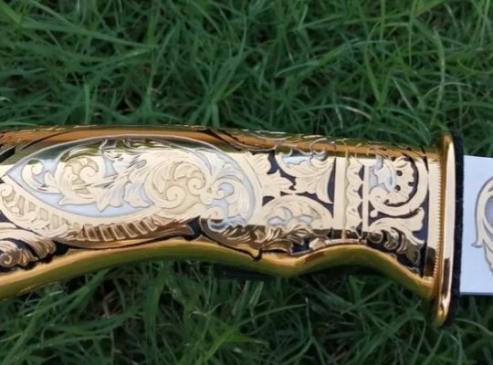 Gold plated knife For Sale