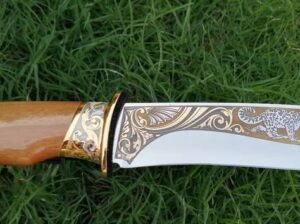 Gold plated knife For Sale