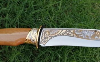 Gold plated knife For Sale