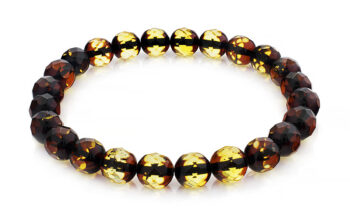 Bracelet made of natural solid amber Caramel diamo