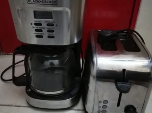 Coffee maker and bread toaster for sale