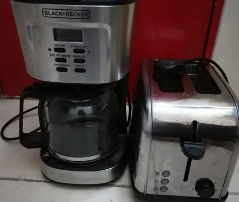 Coffee maker and bread toaster for sale