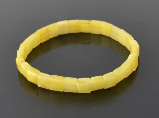 Matt amber bracelet flat cube beads for sale