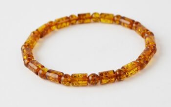 Cognac Amber bracelet for men