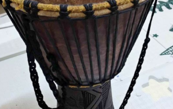 Carved Wood Djembe Drum for sale