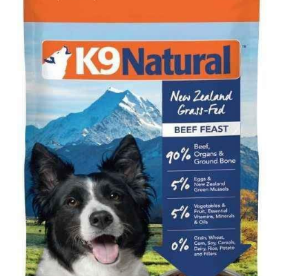 K9 Natural Dog Freeze Dried Beef Feast 3.6kg For S