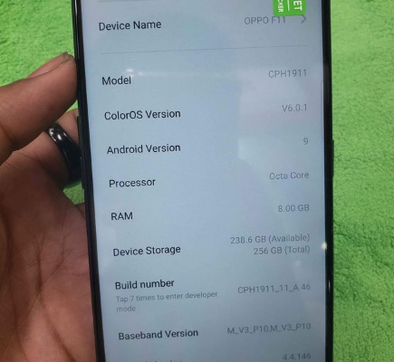 Oppo f11 8/256gb dual sim clean for sale