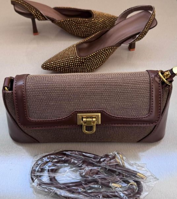 High quality ladies bag with matching sandals For