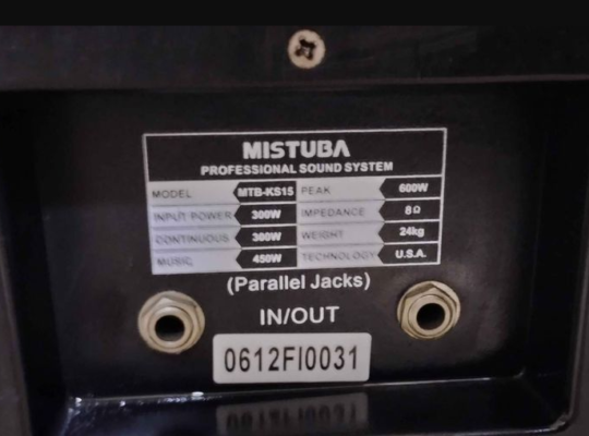 Mistuba professional PA 15″ speakers for sale