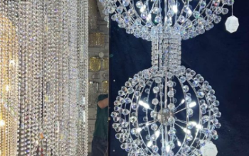 Crystal Chandelier silver color For Sale