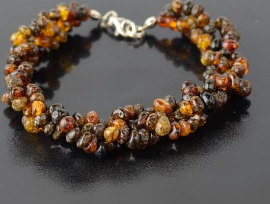 Small beads amber bracelet for sale