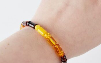 Round tube amber bracelet for sale