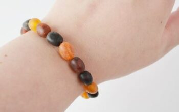 Multi color olive amber beads bracelet for sale