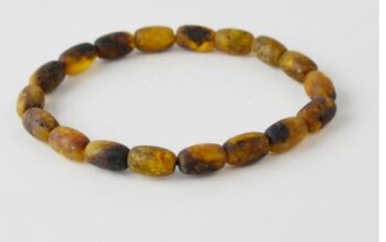 Baltic amber green tube Beads Bracelet for sale