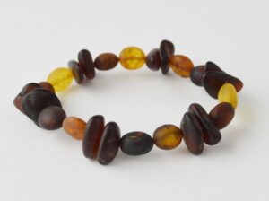 Multicolor Baltic amber beads bracelet for sale