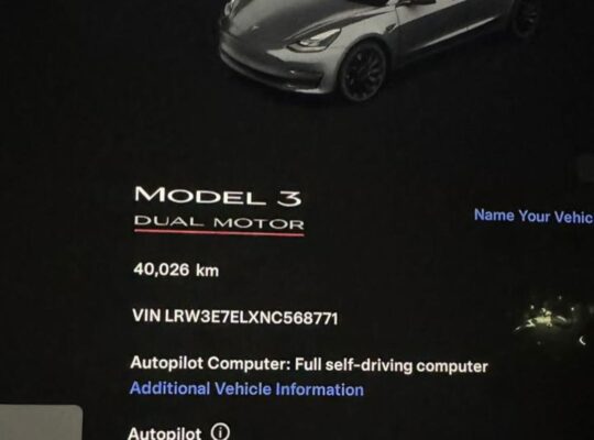 Tesla model 3 performance full option 2022 Gcc