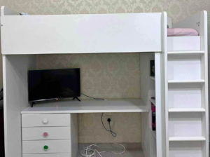 bed with study table for sale