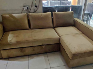 L shape sofa cum bed for sale