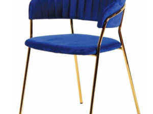 Occasional Velvet Chair for Dinning- Blue For Sale