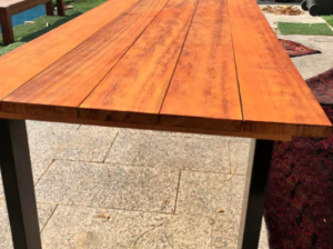 Out door table wood and metal for sale
