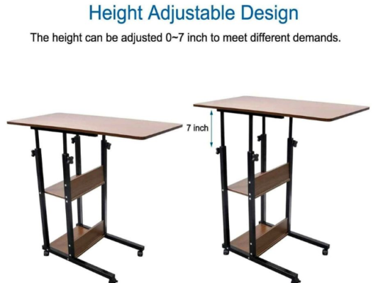 Overbed Table ShowTop Laptop Desk Side Table with