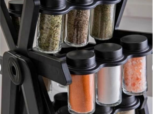 Rotating Spice Rack With 18Pcs Glass Jar For Sale