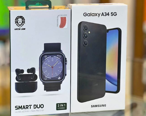 Samsung Galaxy A34 5G with gift smartwatch & earbu