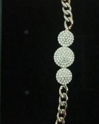 silver bracelet and earrings For Sale