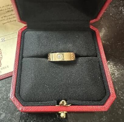 Cartier Love 18k Yellow Gold Band Ring For Sale