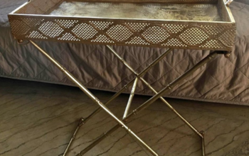 Gold folding tray table for sale