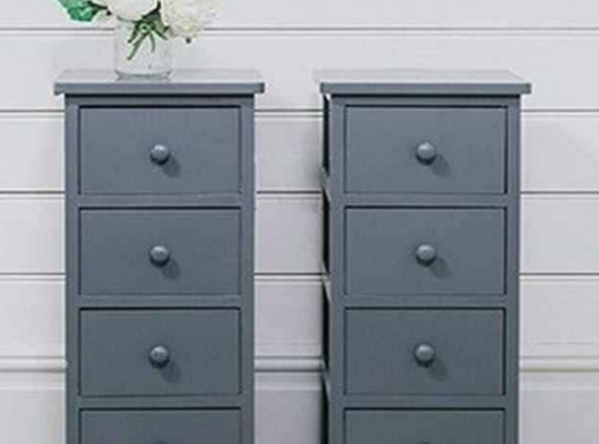 KingSaid 2Pcs Wooden Bedside Cabinets For Sale