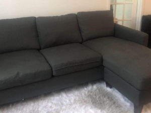 L shape Sofa Gray For Sale
