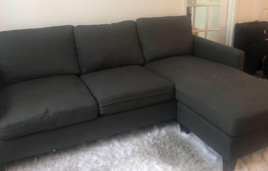 L shape Sofa Gray For Sale