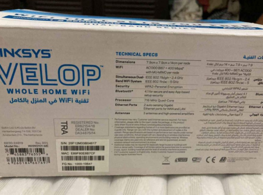 Linksys Velop AC1200 Dual Band Mesh Router for sal