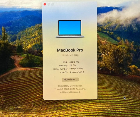 MacBook Pro m2 2022 Ram 24gb 1TB ssd For Sale