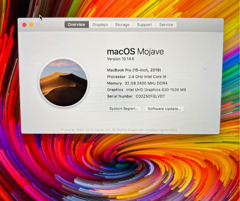 MacBook pro (15-inch 2019 ) 32gb Ram 512 ssd For S