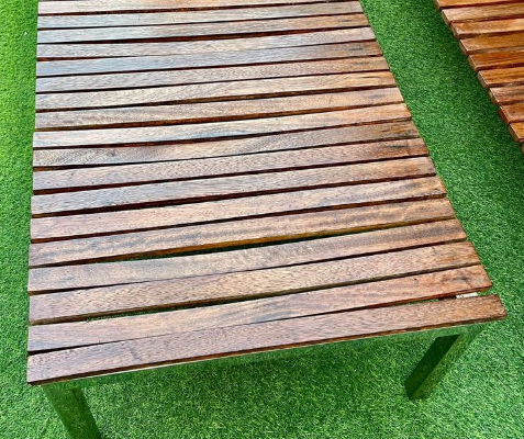 Solidwood Garden Bench and Table for sale