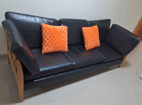 Pure Leather Three Seater sofa for sale