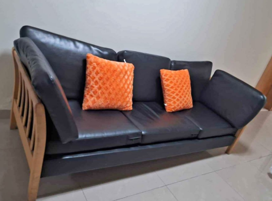 Pure Leather Three Seater sofa for sale