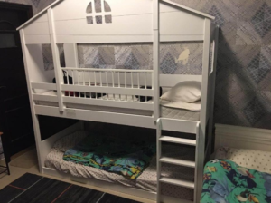 Solid wood kids bed from home center for sale