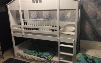 Solid wood kids bed from home center for sale