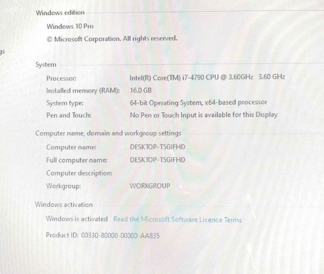 Dell Desktop Intel core- i7 CPU 3.4 GHz For Sale