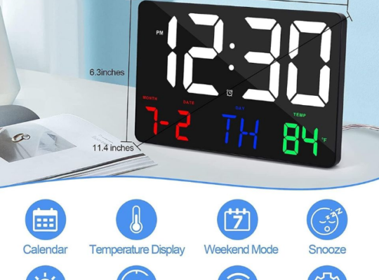 Wall Clock LED Large Display With Remote For Sale
