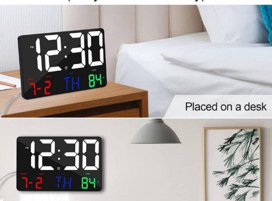 Wall Clock LED Large Display With Remote For Sale