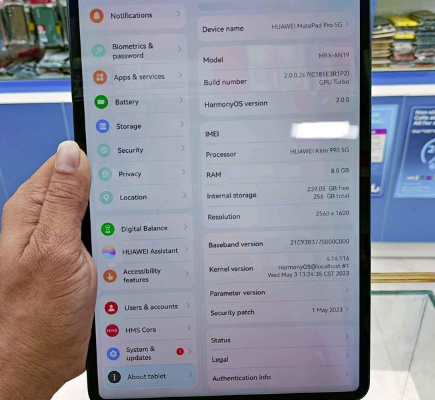 Huawei metepad pro 5G 8/256gb for sale