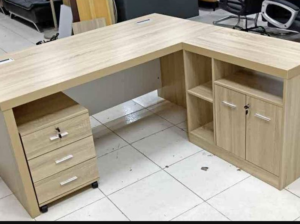 L shape Melamine Office desk For Sale