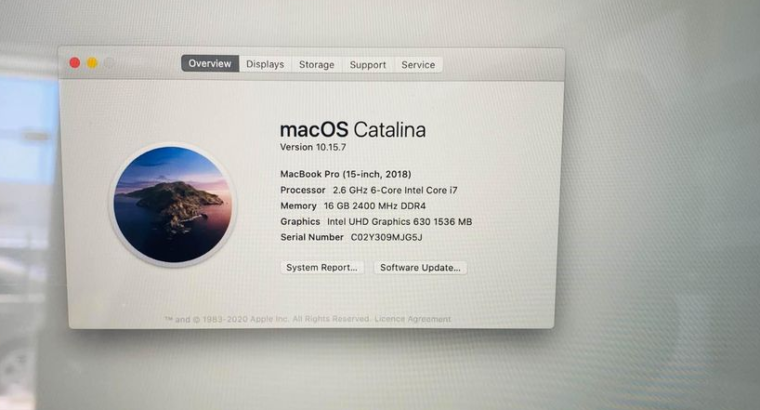 MacBook Pro 2018 A1990 16/512/4gb graphics for sal