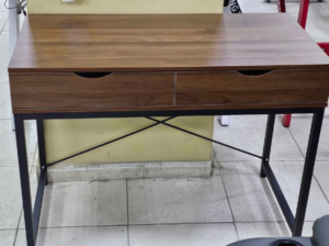 Melamine desk with 2 drawers 100cm For Sale