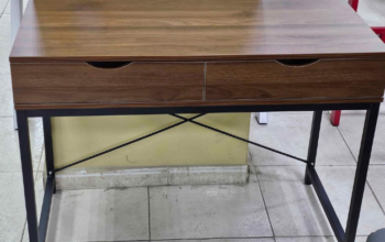 Melamine desk with 2 drawers 100cm For Sale